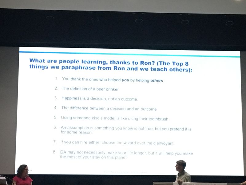 What are people learning, thanks to Ron? (The Top 8 things we paraphrase from Ron and we teach others) (September 8, 2018)