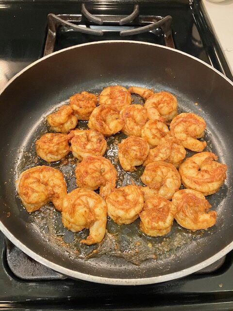 verify and validate: suya pepper sauteed shrimp cooked